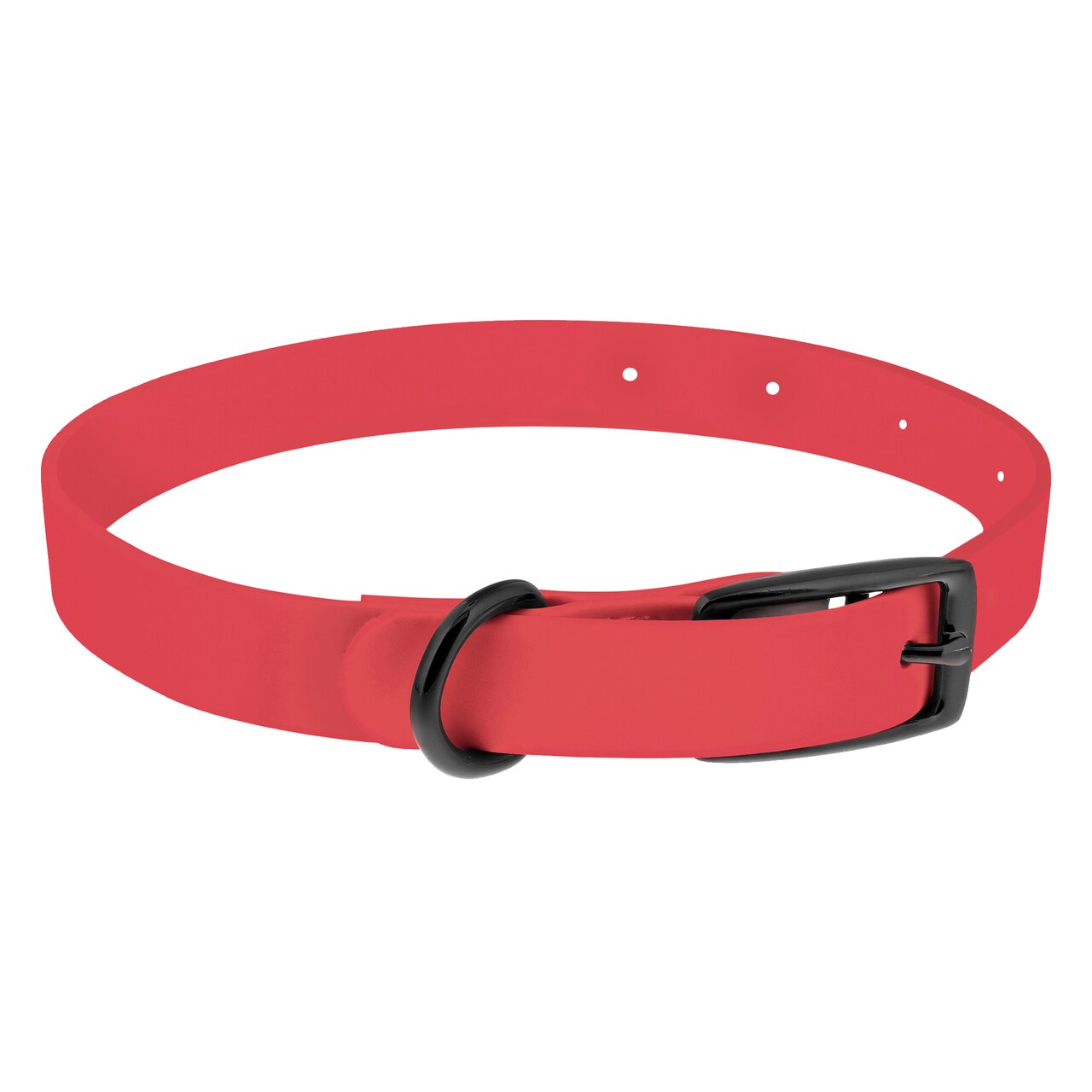 MiMu Medium Silicone Dog Collar - Pink 19.5in Stylish Dog Collar with Prong Buckle